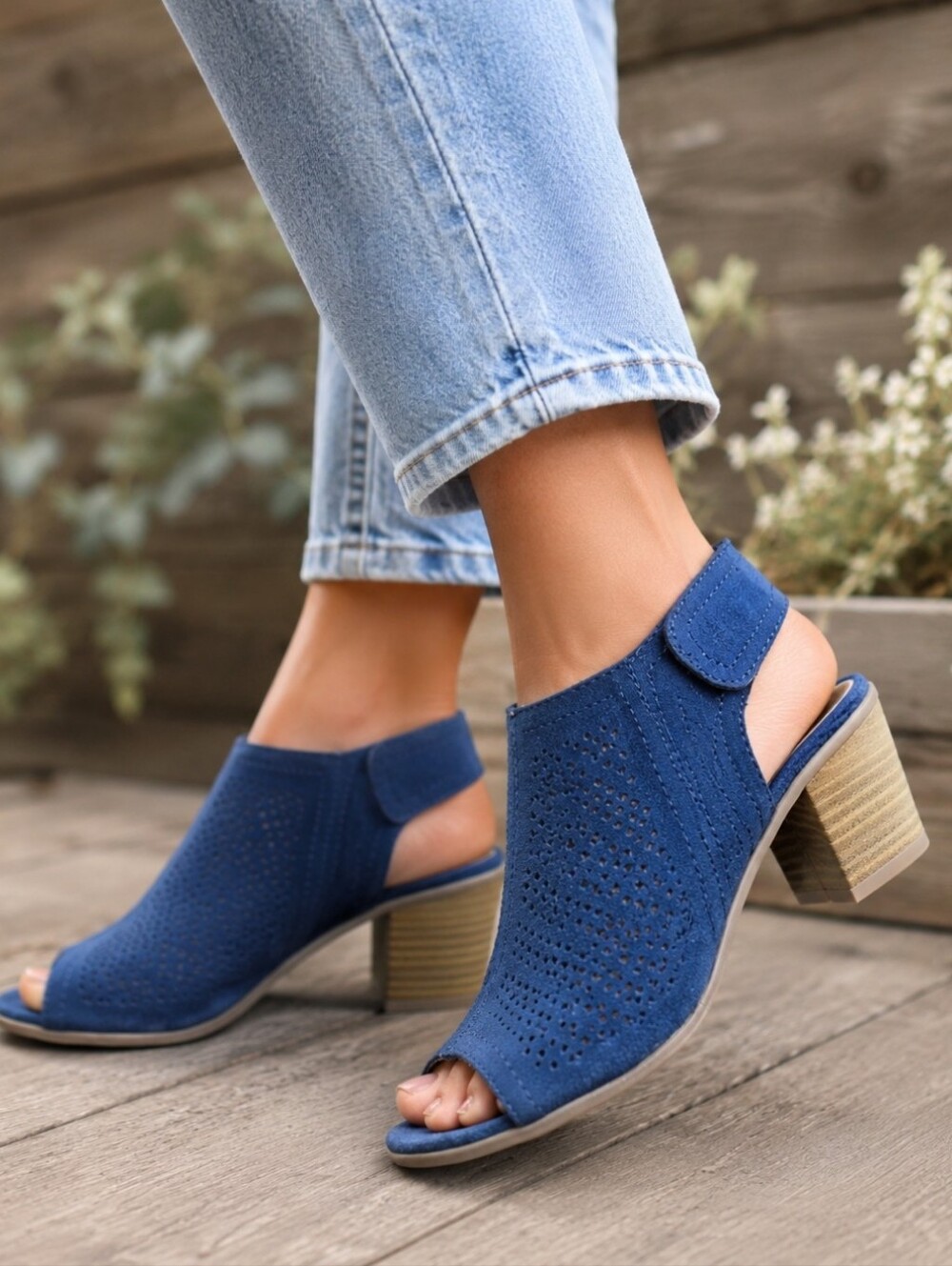 Sonoma NEW Lisbeth Coastal Boho Minimalist Peep Toe Block Heel Bootie Sandal 7M